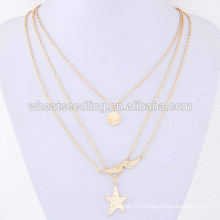 charm fashionable sex mustache beard five-pointed costume jewelry star necklace